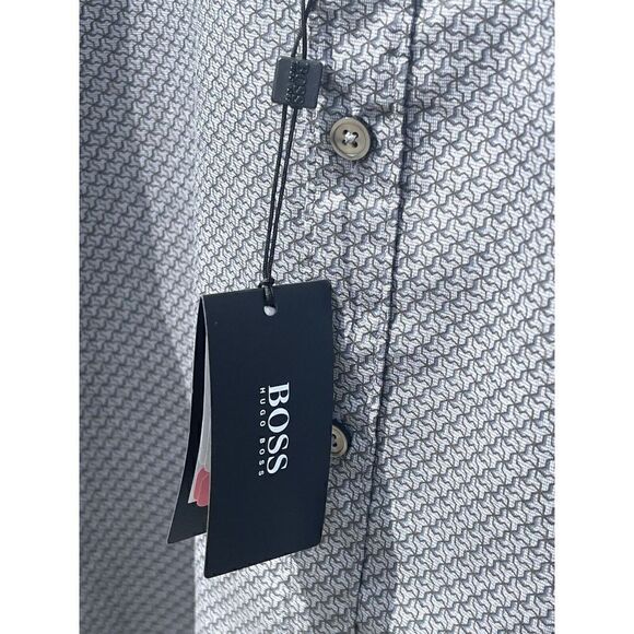 NWT Hugo Boss Button-Up Shirt Men's XL Gray Sharped Fit Long Sleeves Collared - Picture 5 of 6